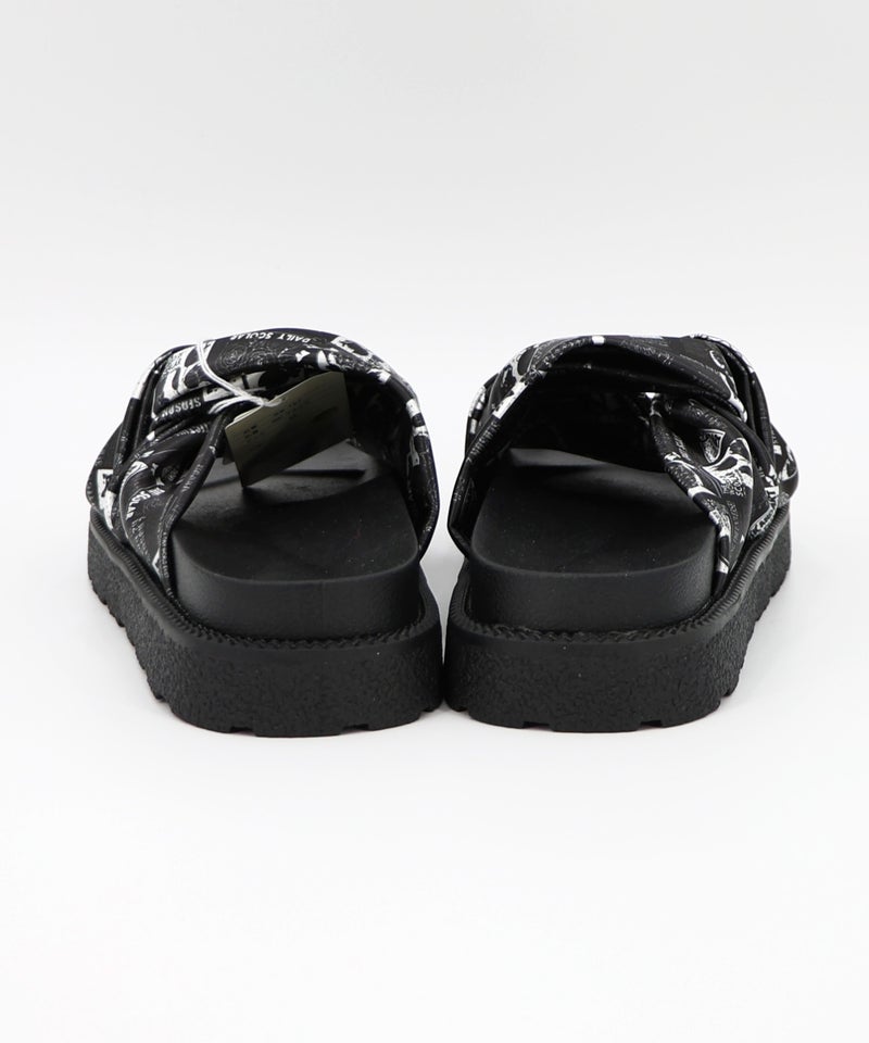 コラージュ柄スカーフねじりサンダル-11