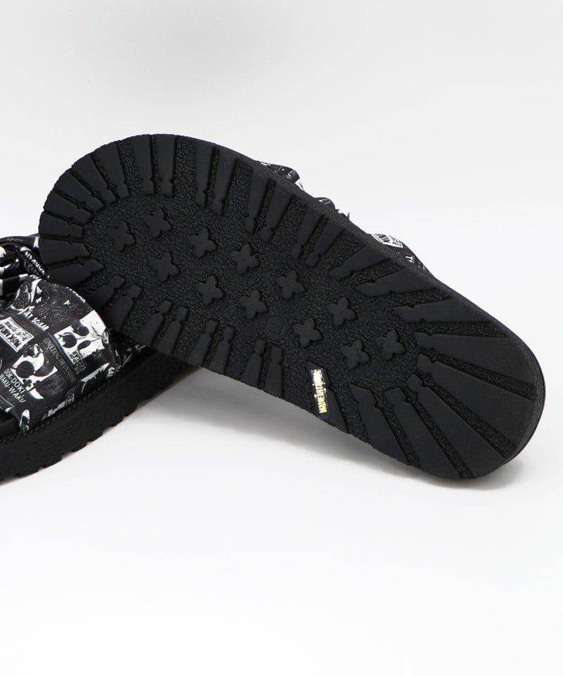 コラージュ柄スカーフねじりサンダル-12