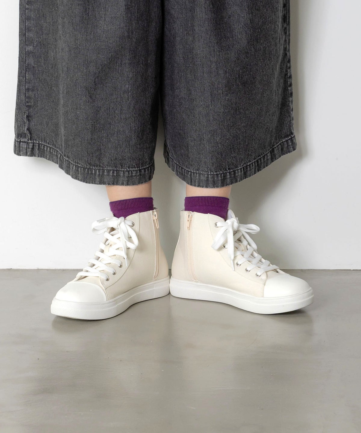 ポップ刺繍入り ハイカットスニーカー-3