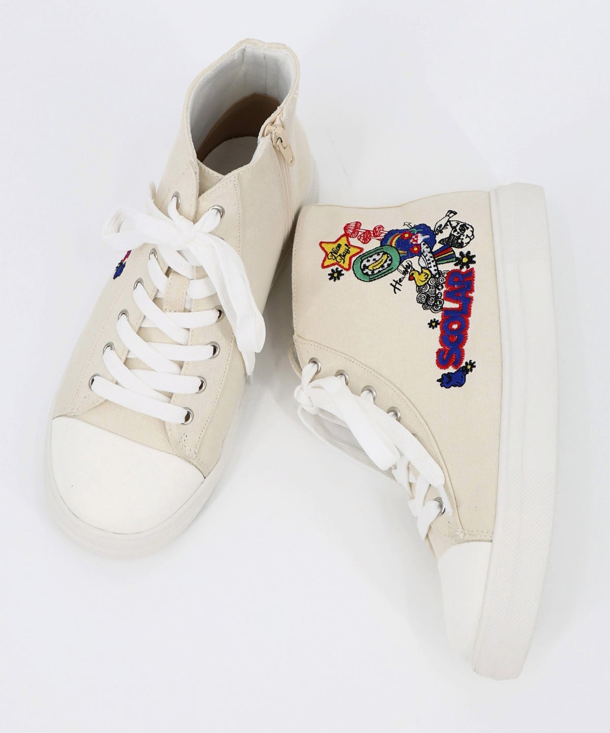 ポップ刺繍入り ハイカットスニーカー-8