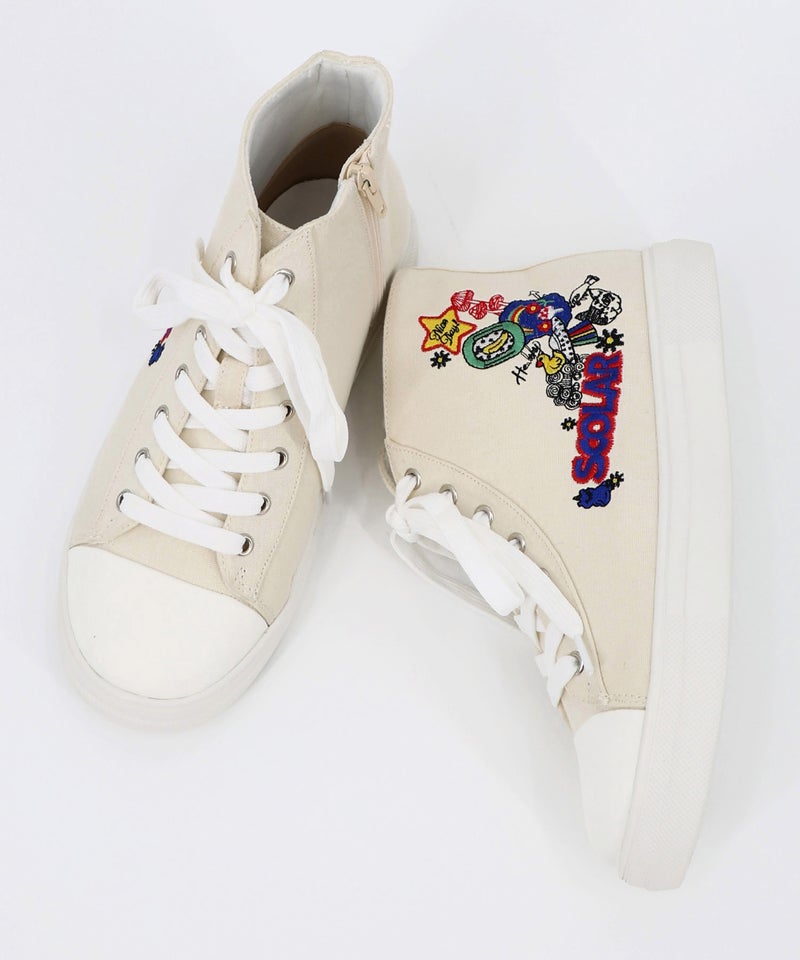 ポップ刺繍入り ハイカットスニーカー-8