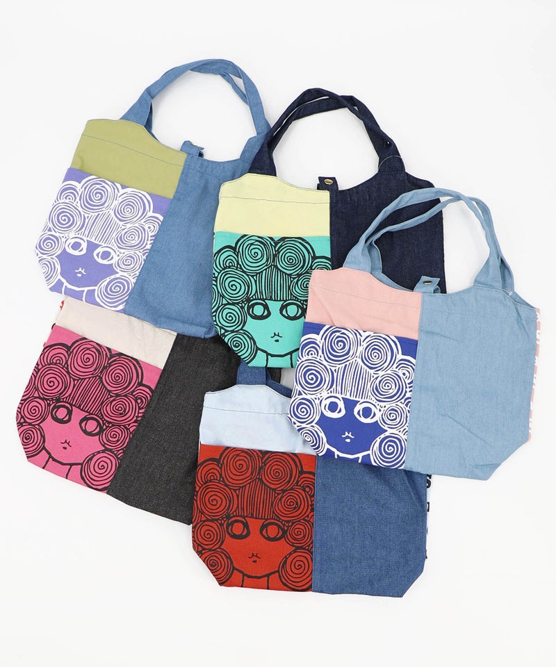 スカラーちゃん×総柄 配色ランチトートバッグ-1