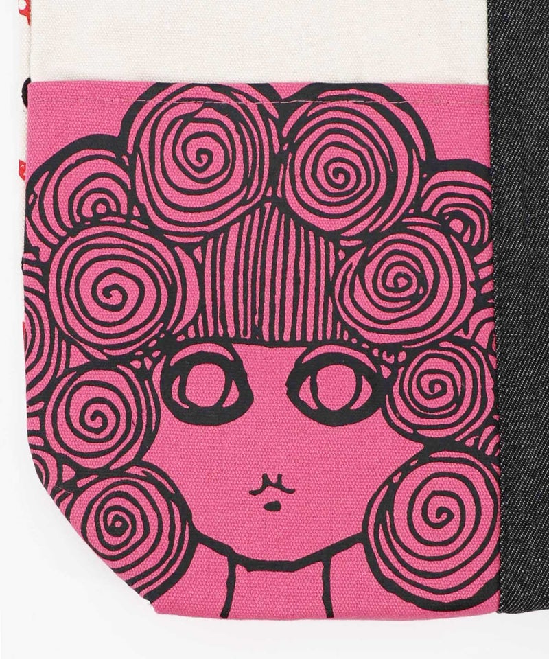 スカラーちゃん×総柄 配色ランチトートバッグ-4