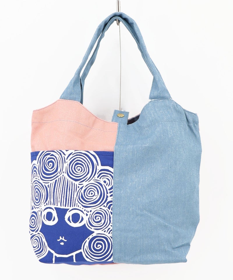 スカラーちゃん×総柄 配色ランチトートバッグ-5