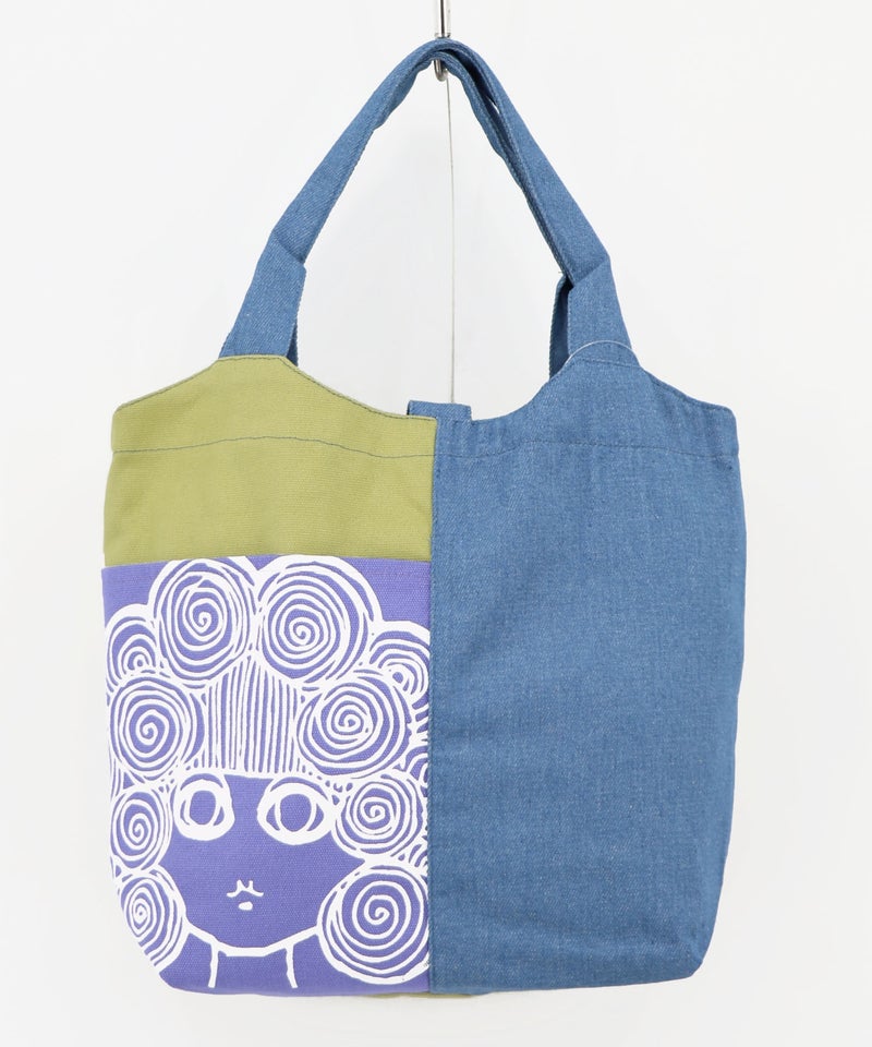 スカラーちゃん×総柄 配色ランチトートバッグ-14