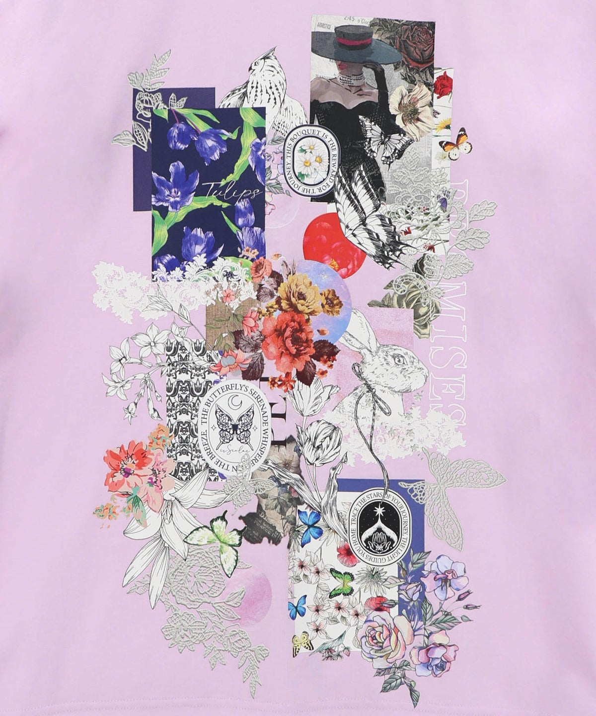 花コラージュ柄シルケット天竺チュニック-14