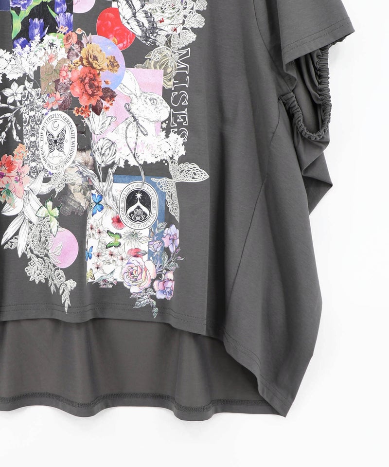 花コラージュ柄シルケット天竺チュニック-17