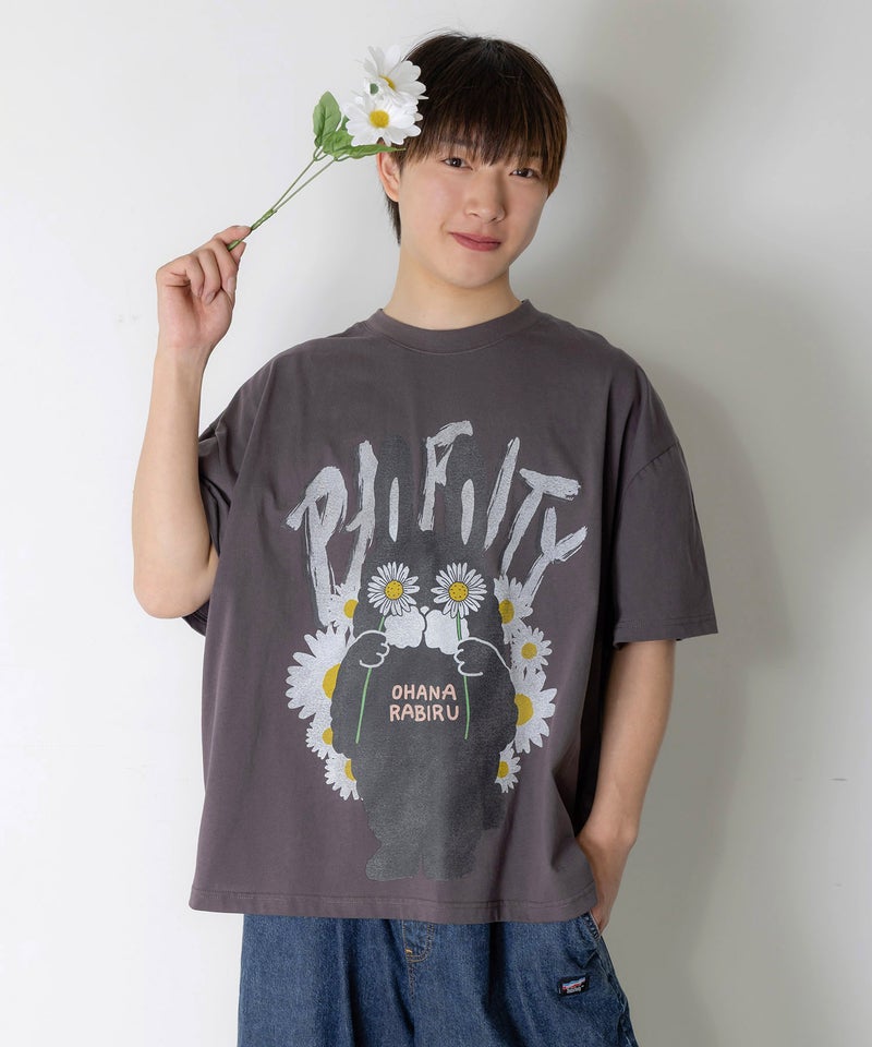 春を告げるお花ラビルTシャツ-1