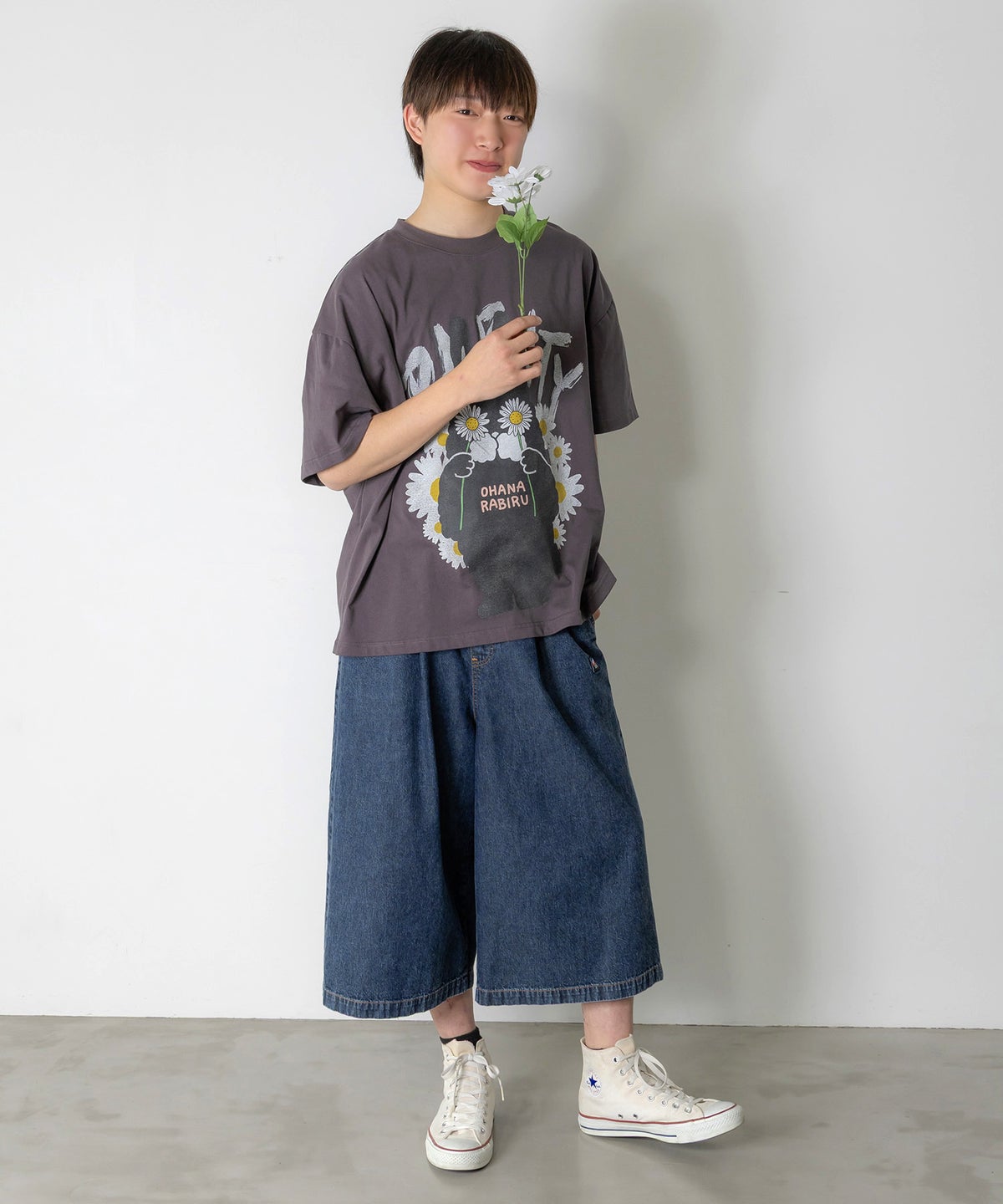 春を告げるお花ラビルTシャツ-2