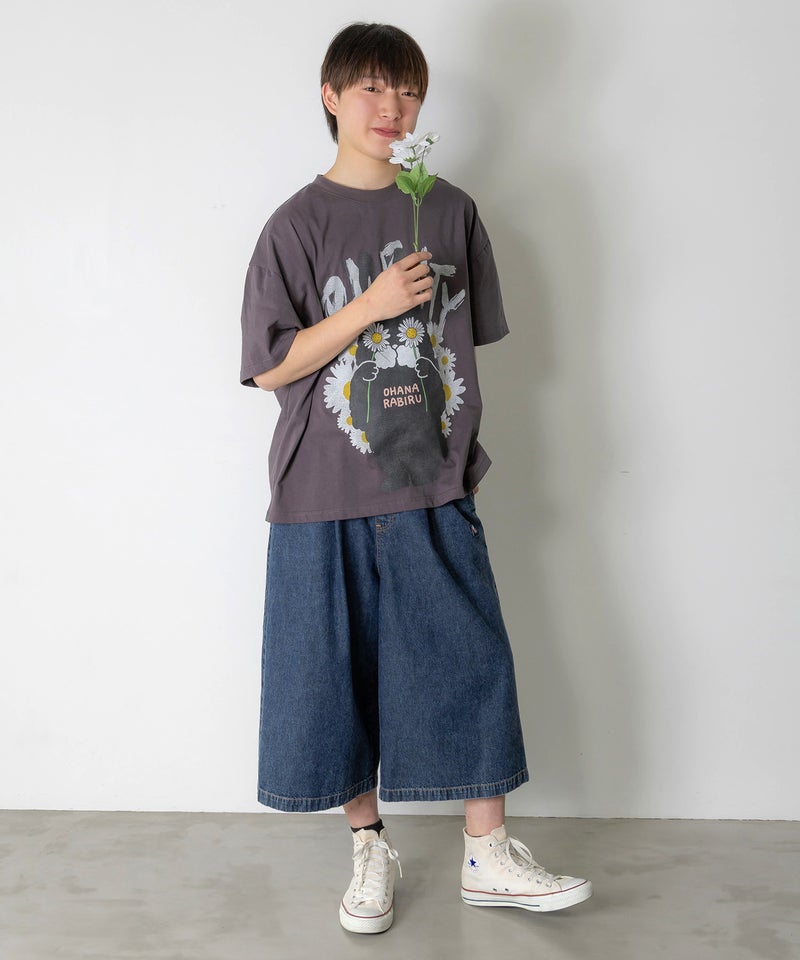 春を告げるお花ラビルTシャツ-2