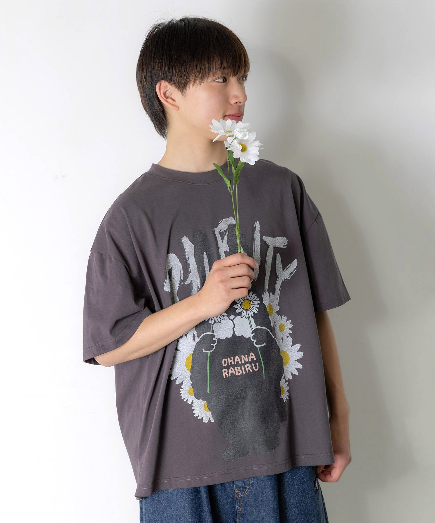スカラーパリティ　362102：春を告げるお花ラビルTシャツ 362102：春を告げるお花ラビルTシャツ（Tシャツ/カットソー）｜ScoLar