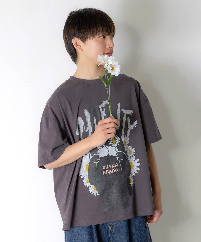 春を告げるお花ラビルTシャツ-3