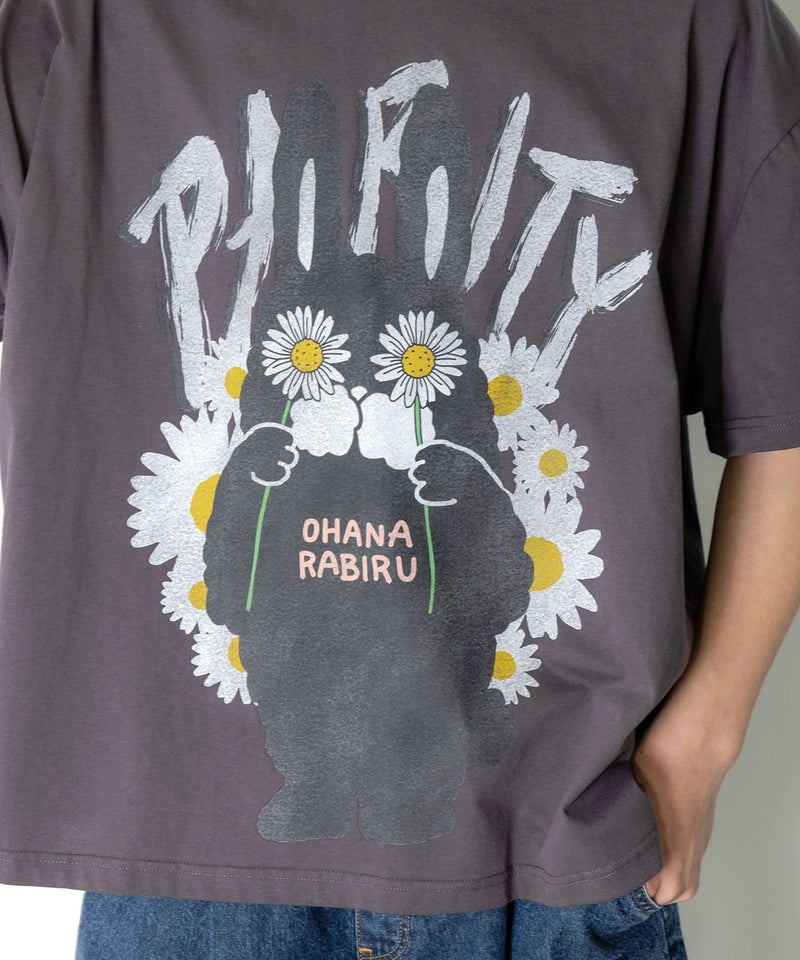 春を告げるお花ラビルTシャツ-6