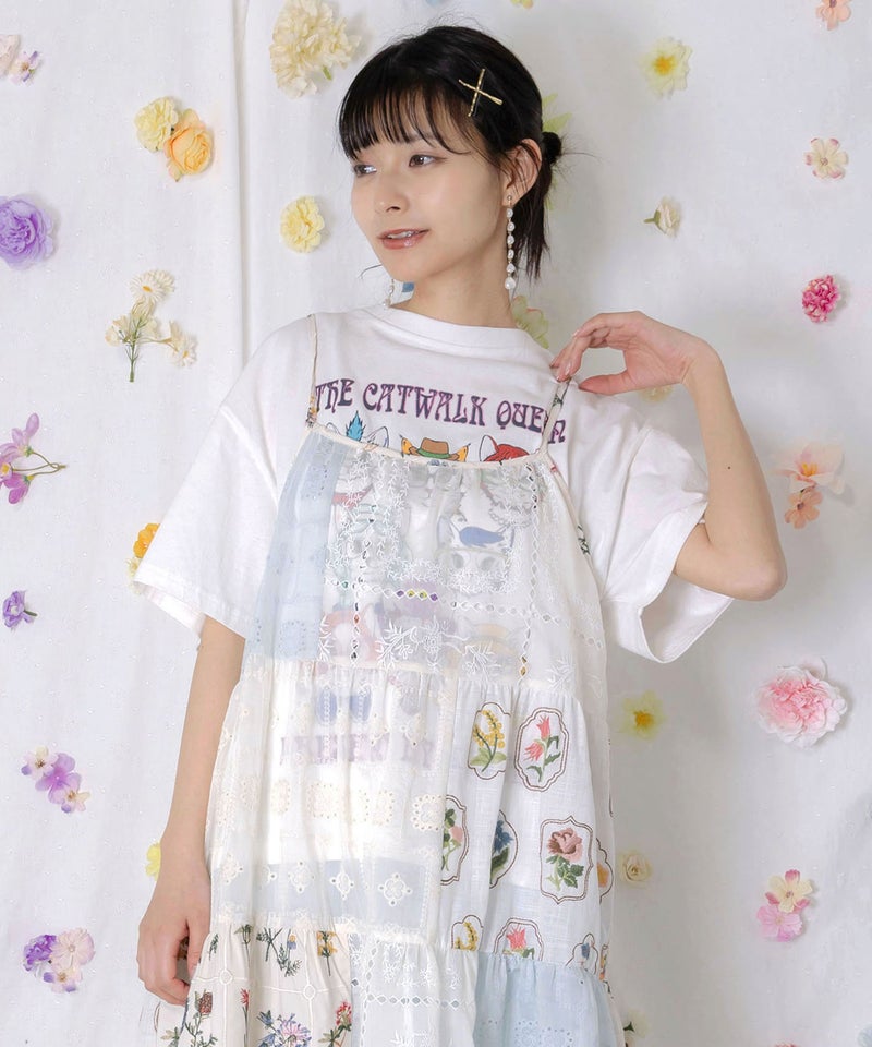 キャットウォーククイーン柄Tシャツ-3