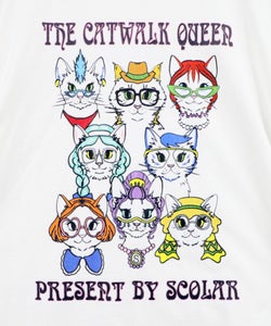 キャットウォーククイーン柄Tシャツ-7