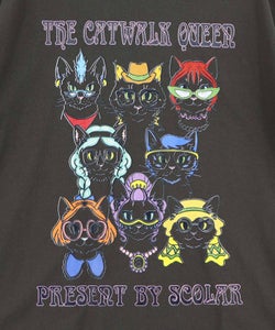 キャットウォーククイーン柄Tシャツ-9