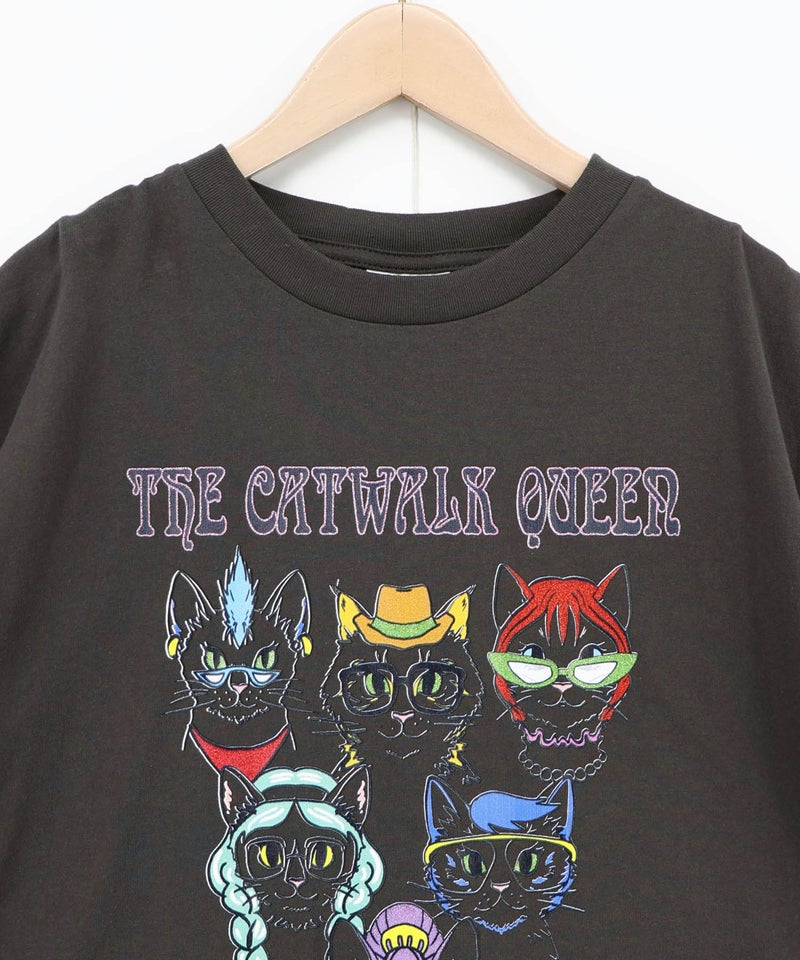 キャットウォーククイーン柄Tシャツ-12