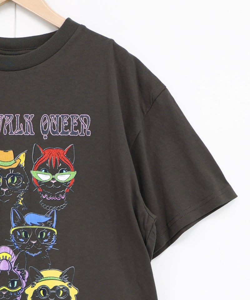 キャットウォーククイーン柄Tシャツ-13