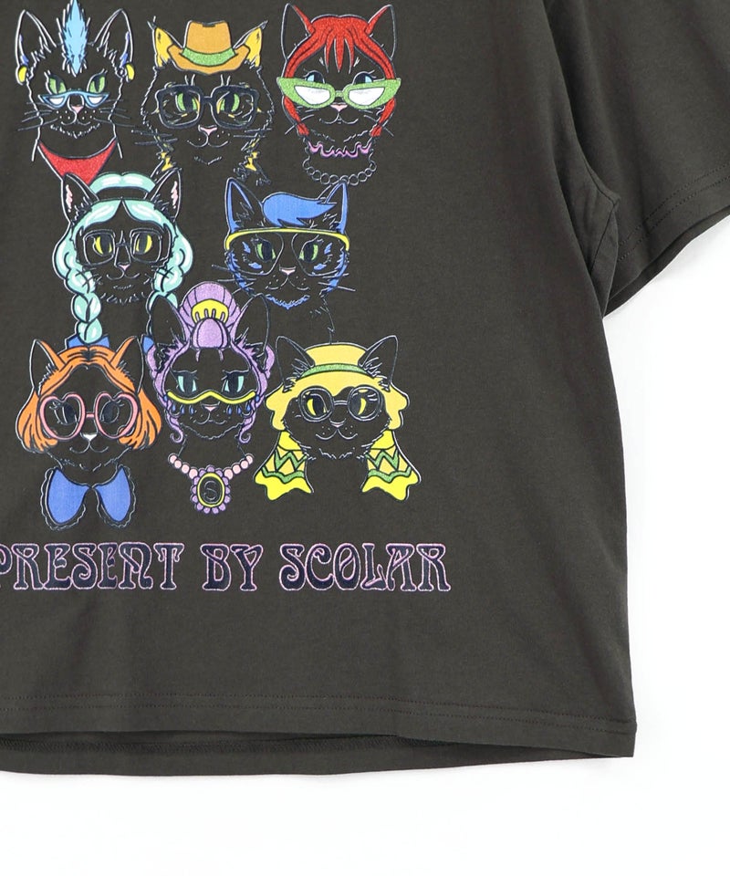 キャットウォーククイーン柄Tシャツ-14