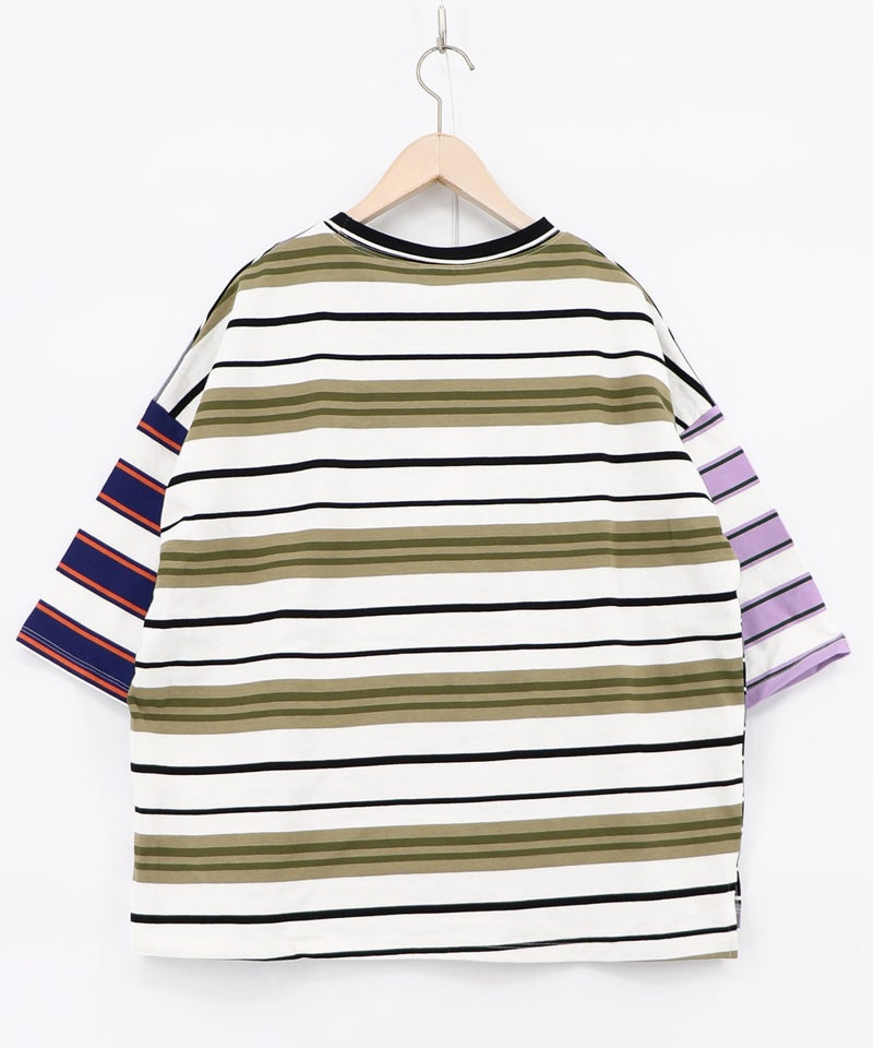 スカラーちゃん 配色ボーダー切替プルオーバー-4