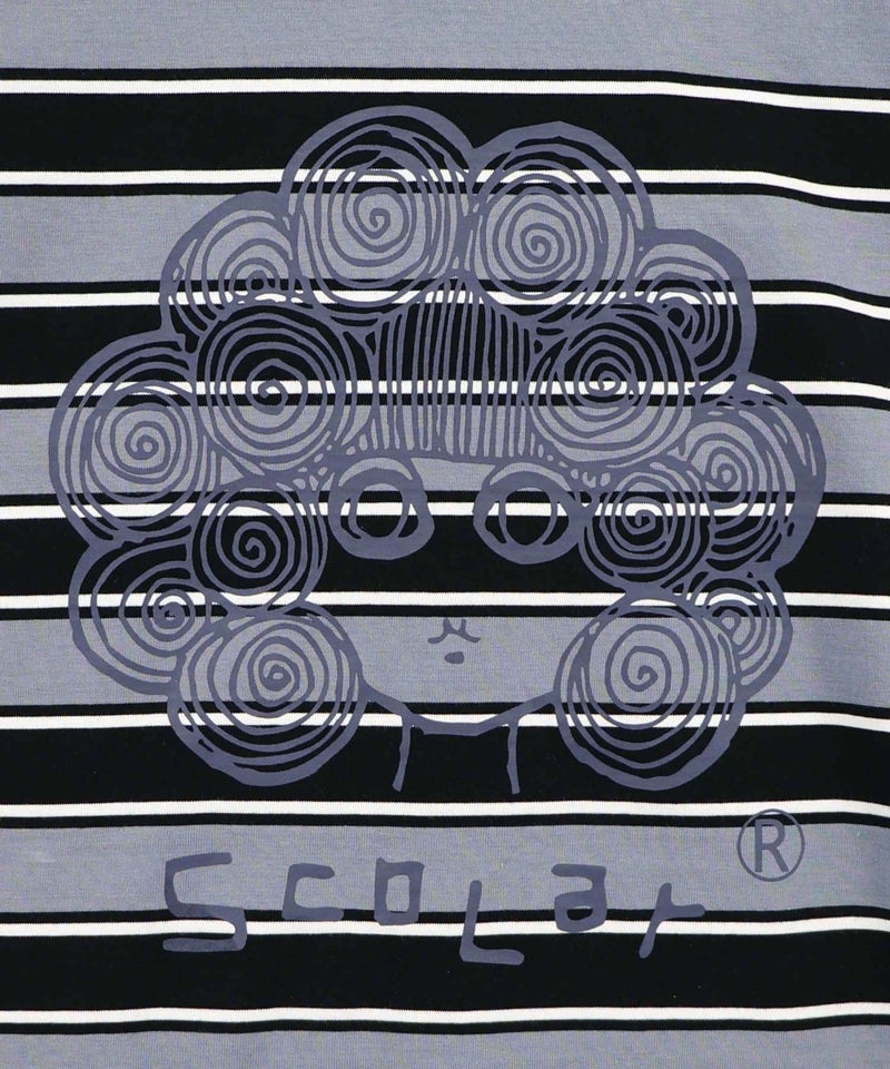 スカラーちゃん 配色ボーダー切替プルオーバー-5