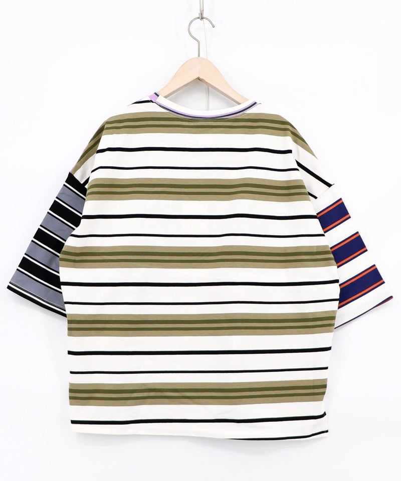 スカラーちゃん 配色ボーダー切替プルオーバー-7