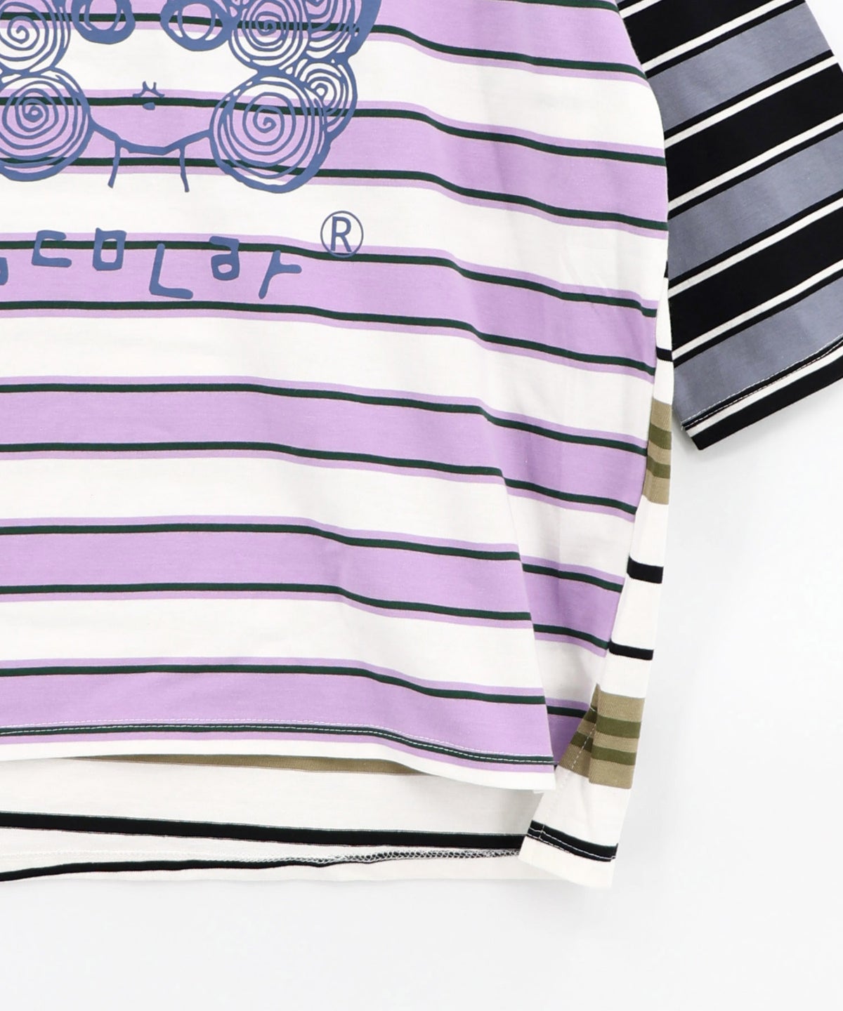 スカラーちゃん 配色ボーダー切替プルオーバー-12