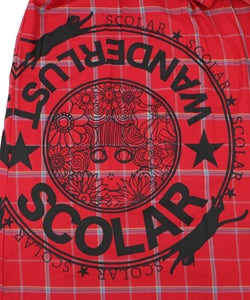 チェック×ジャージ レイヤード風スカート-18