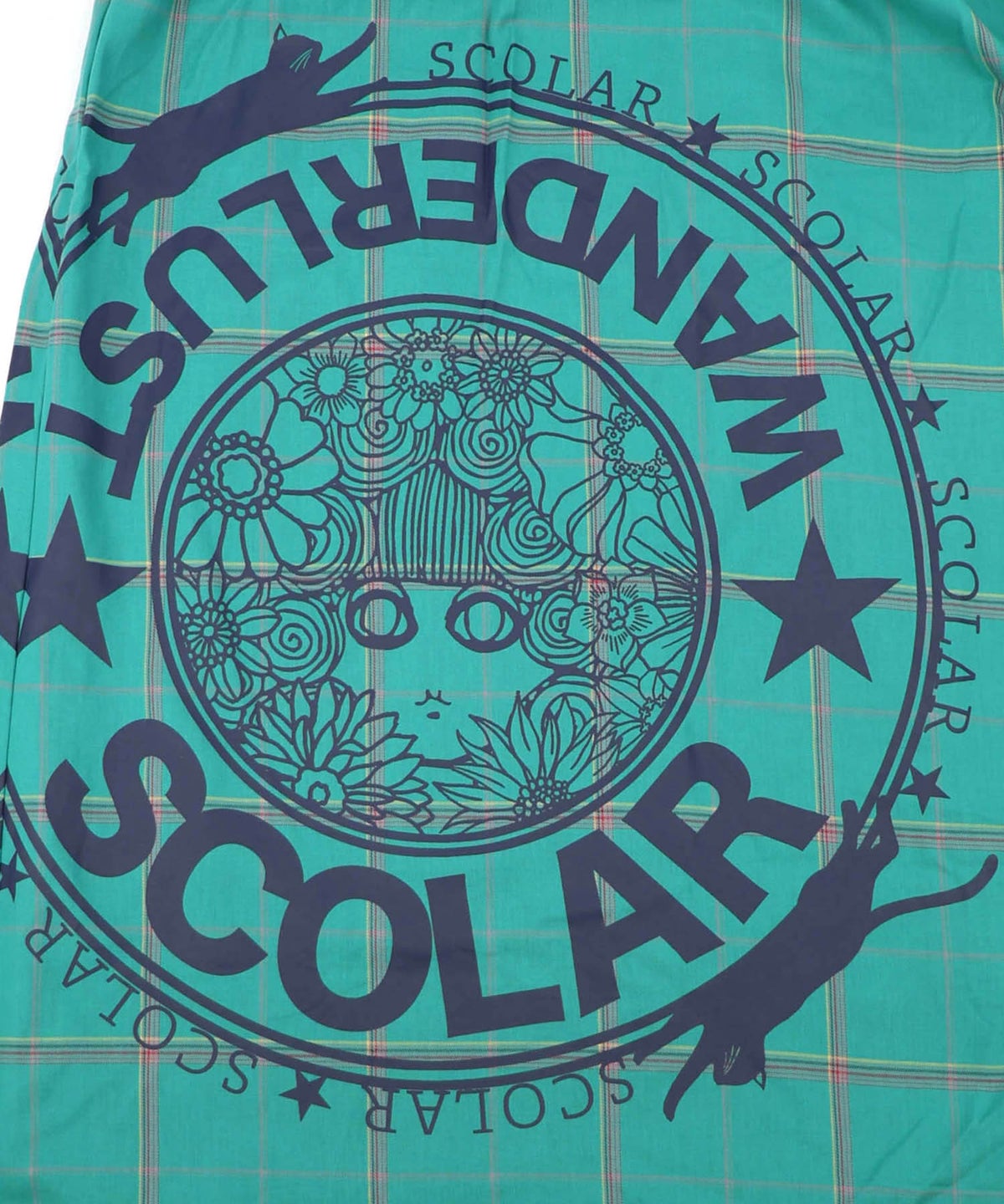 チェック×ジャージ レイヤード風スカート-22