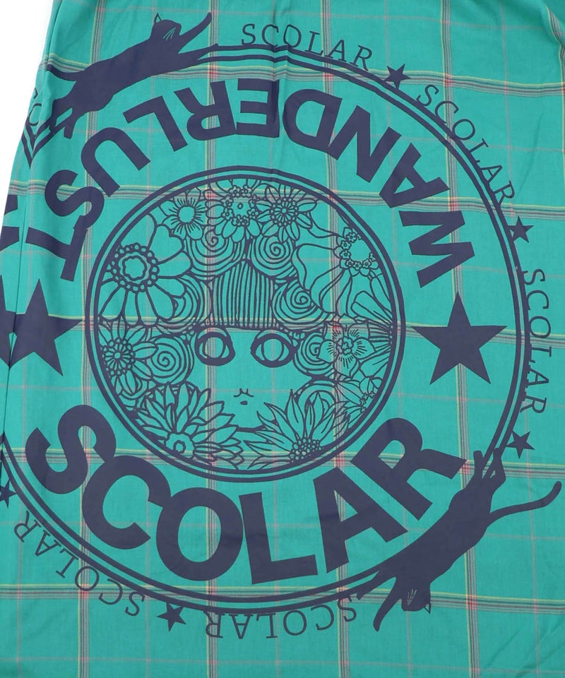 チェック×ジャージ レイヤード風スカート-22