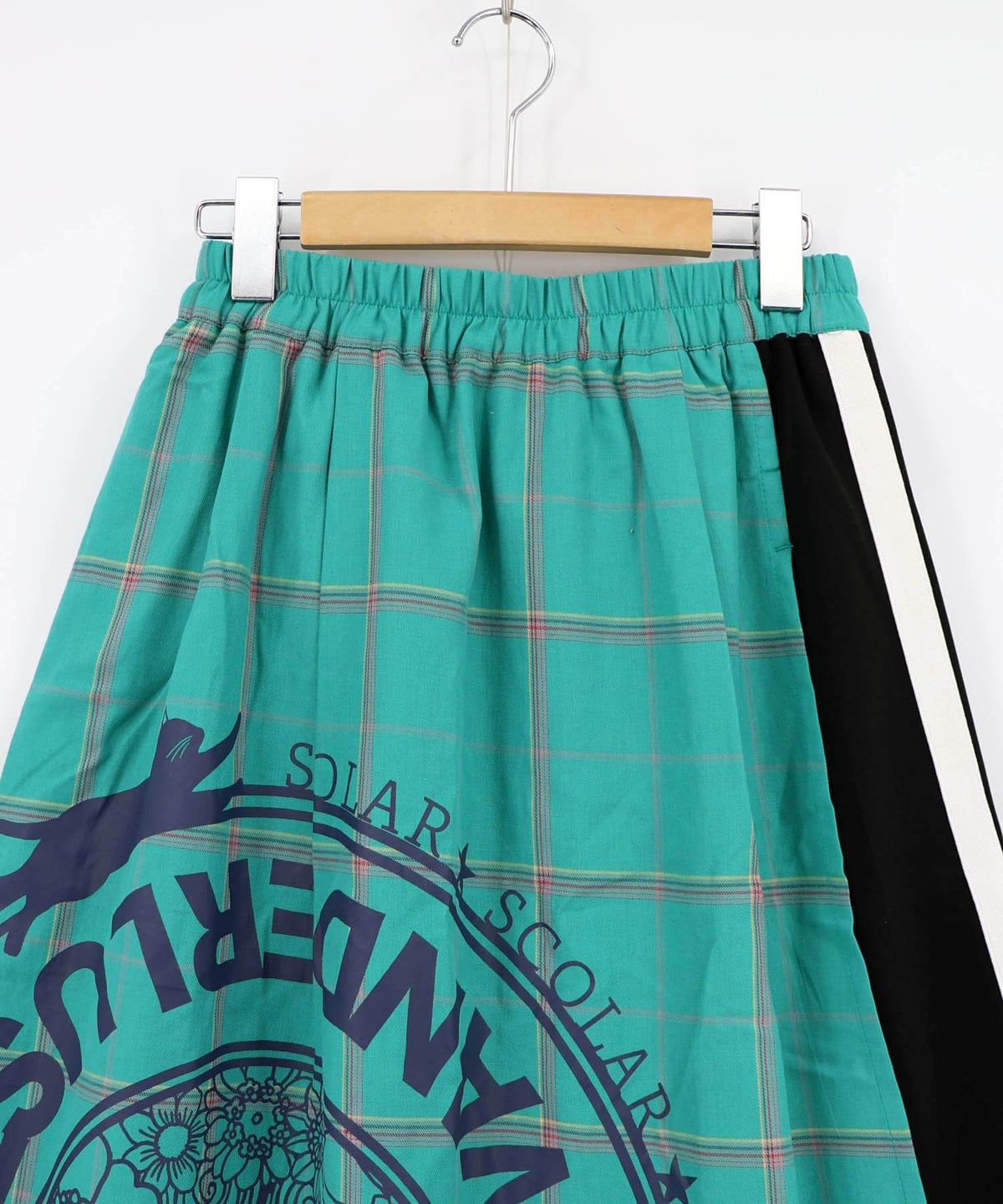 チェック×ジャージ レイヤード風スカート-23