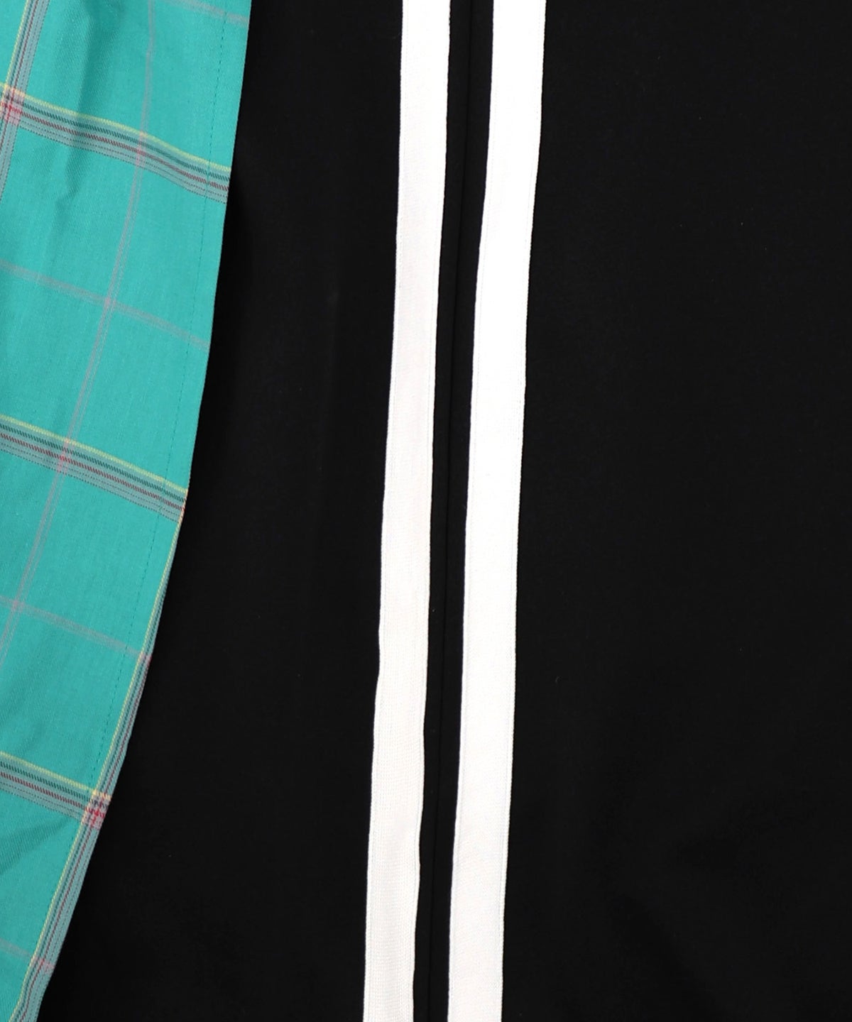 チェック×ジャージ レイヤード風スカート-25