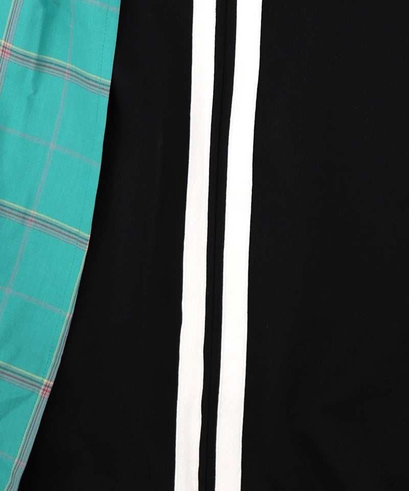 チェック×ジャージ レイヤード風スカート-25