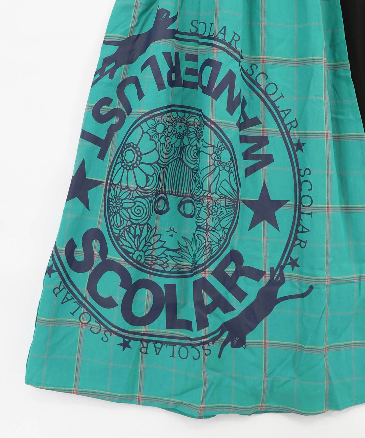 162615：チェック×ジャージ レイヤード風スカートの通販-ScoLar