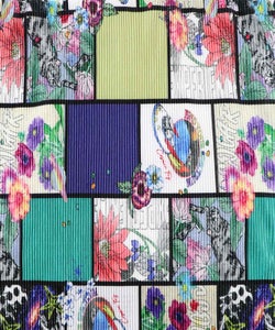 アートコラージュ柄プリーツ切替 接触冷感プルオーバー-12