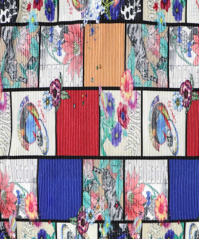 アートコラージュ柄プリーツ切替 接触冷感プルオーバー-15