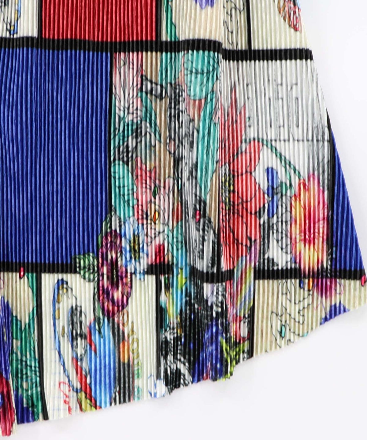 アートコラージュ柄プリーツ切替 接触冷感プルオーバー-19