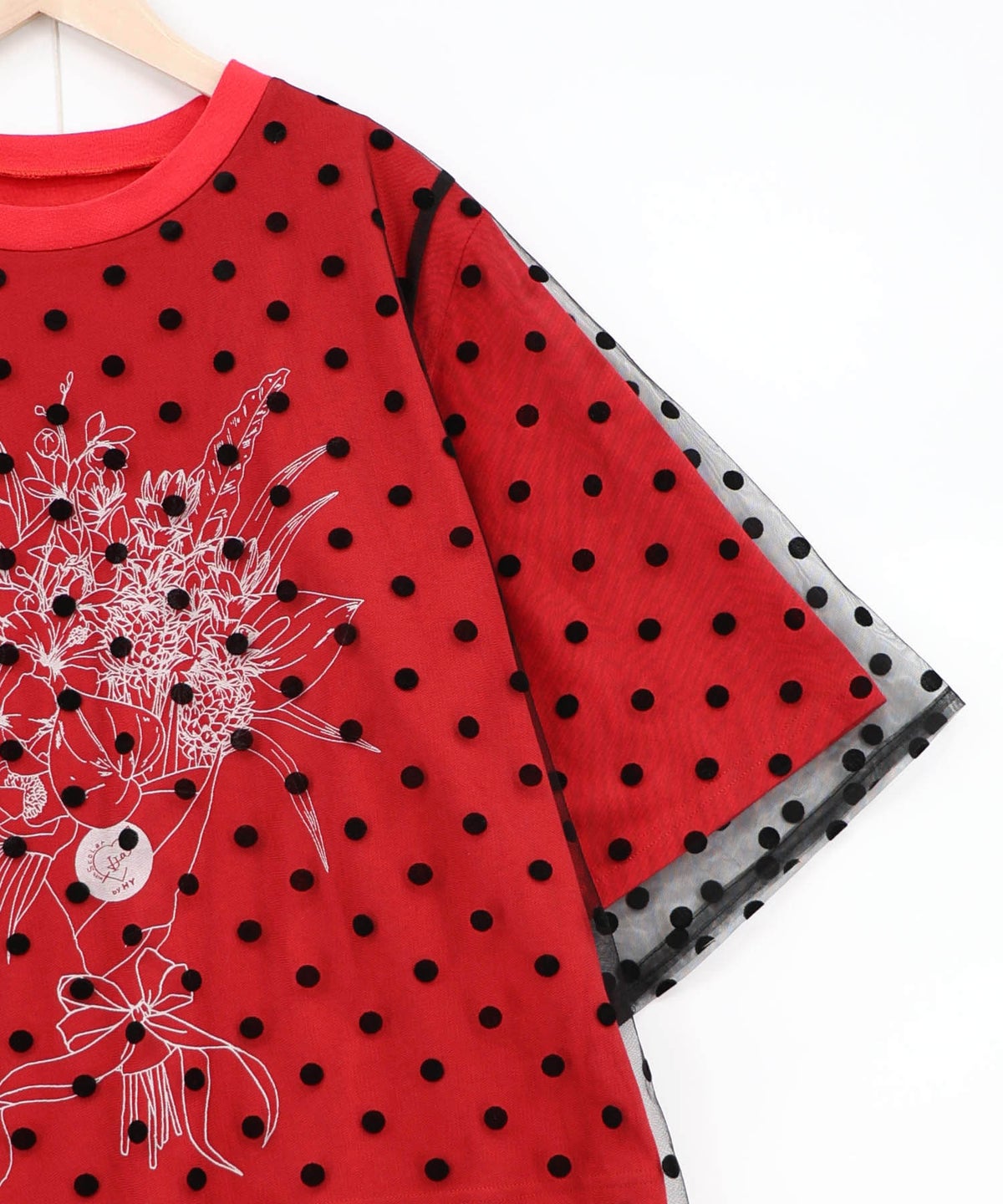 仲宗根泉(HY)コラボ チュール重ね花束プリントTシャツ-26