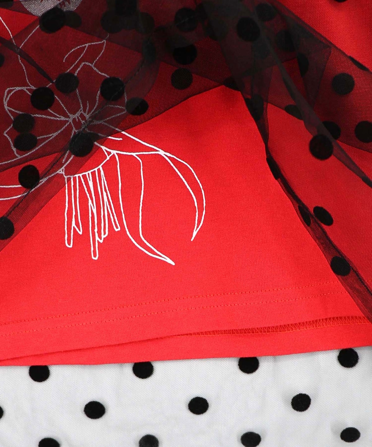 仲宗根泉(HY)コラボ チュール重ね花束プリントTシャツ-28