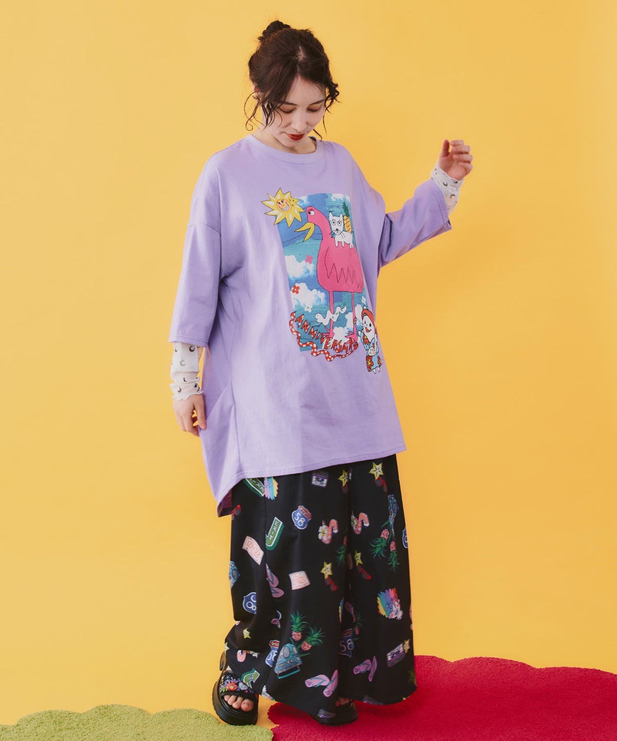 仲宗根泉(HY)コラボ 描き下ろしレイヤード風チュニック-9