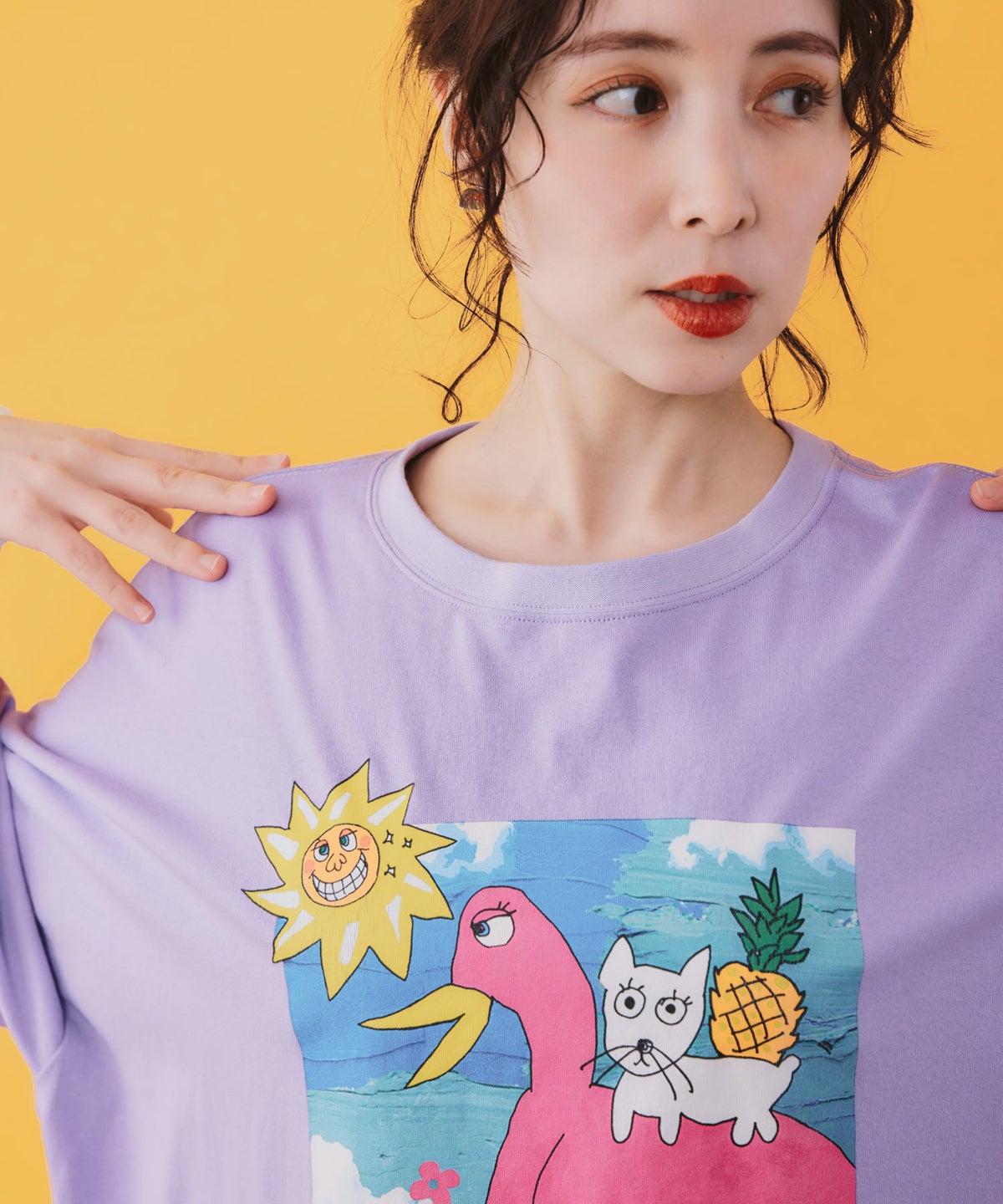 仲宗根泉(HY)コラボ 描き下ろしレイヤード風チュニック-13