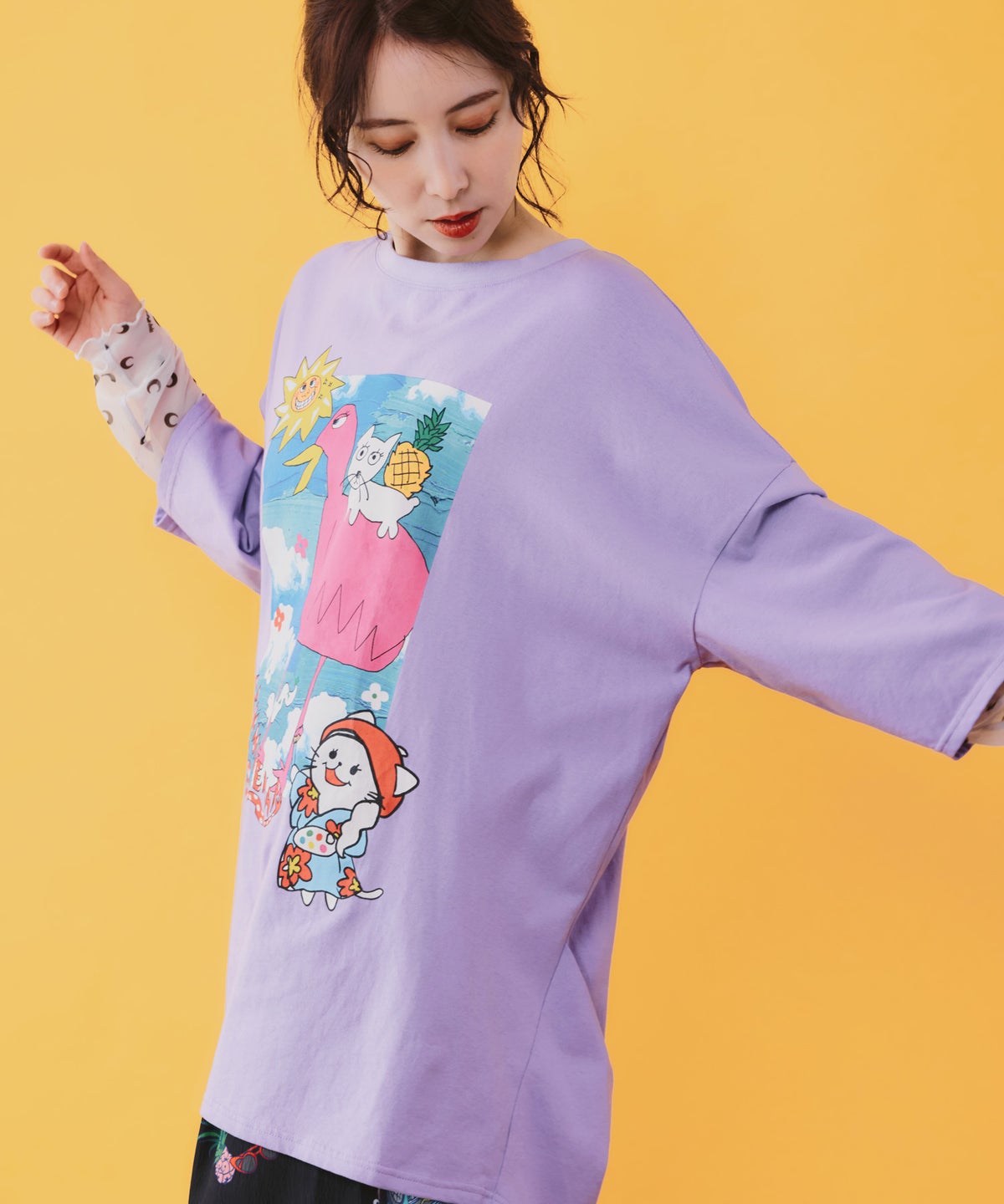 仲宗根泉(HY)コラボ 描き下ろしレイヤード風チュニック-14