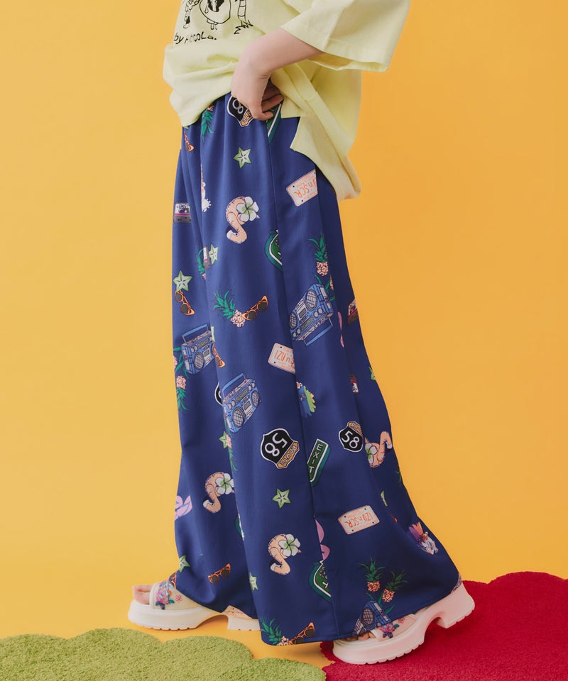 仲宗根泉(HY)コラボ アメリカン風ポップ総柄パンツ-3