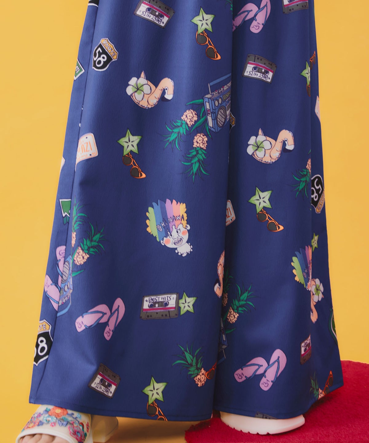 仲宗根泉(HY)コラボ アメリカン風ポップ総柄パンツ-6