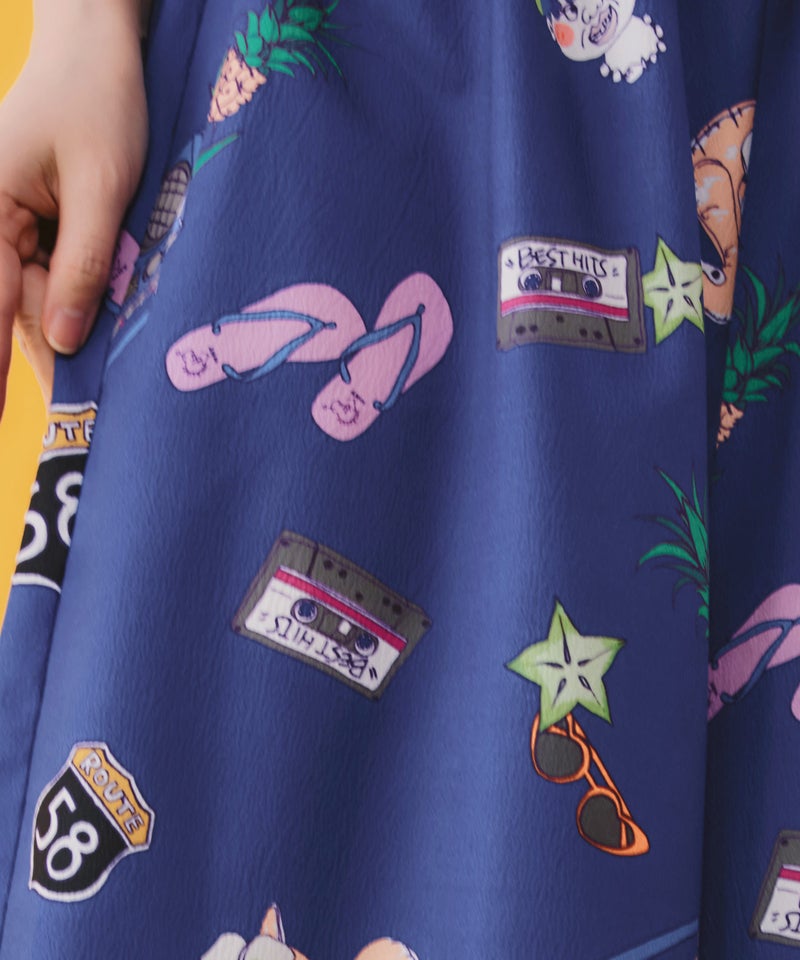 仲宗根泉(HY)コラボ アメリカン風ポップ総柄パンツ-7