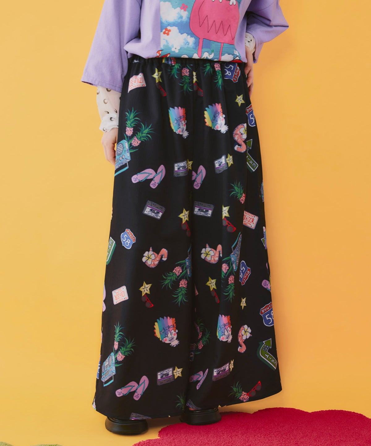 仲宗根泉(HY)コラボ アメリカン風ポップ総柄パンツ-10