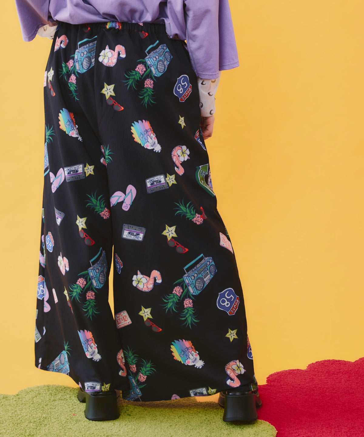 仲宗根泉(HY)コラボ アメリカン風ポップ総柄パンツ-12