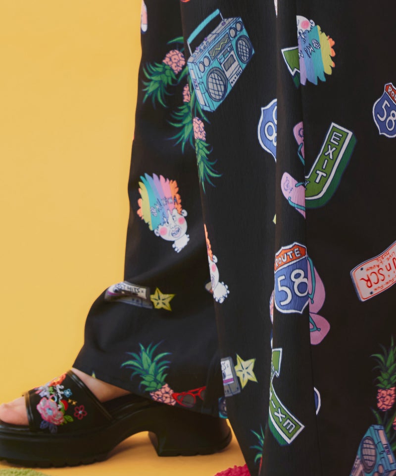 仲宗根泉(HY)コラボ アメリカン風ポップ総柄パンツ-14
