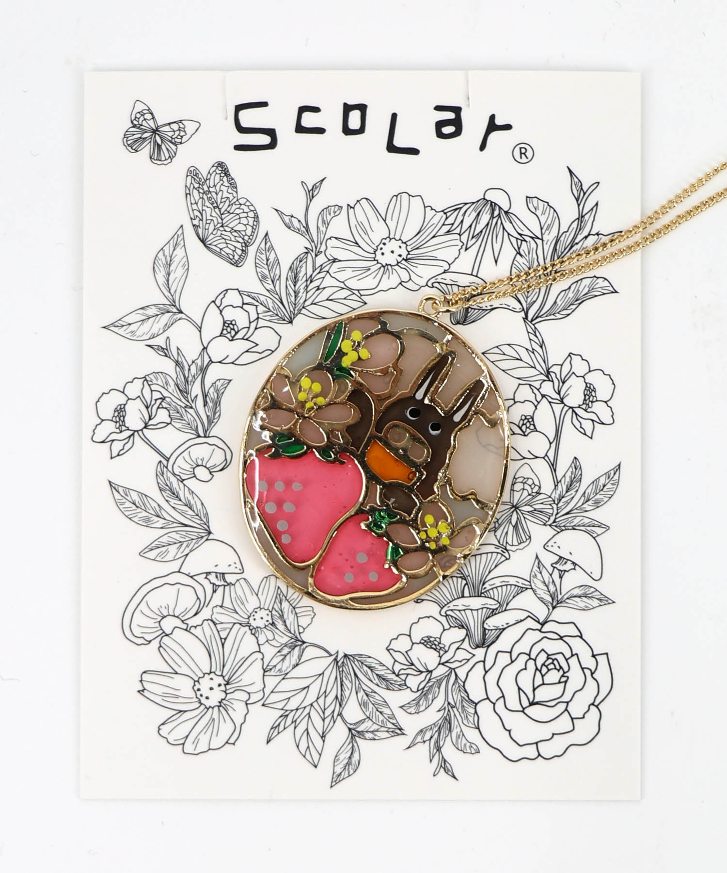 662331：いちごラビル ステンドグラス風ネックレスの通販-ScoLar