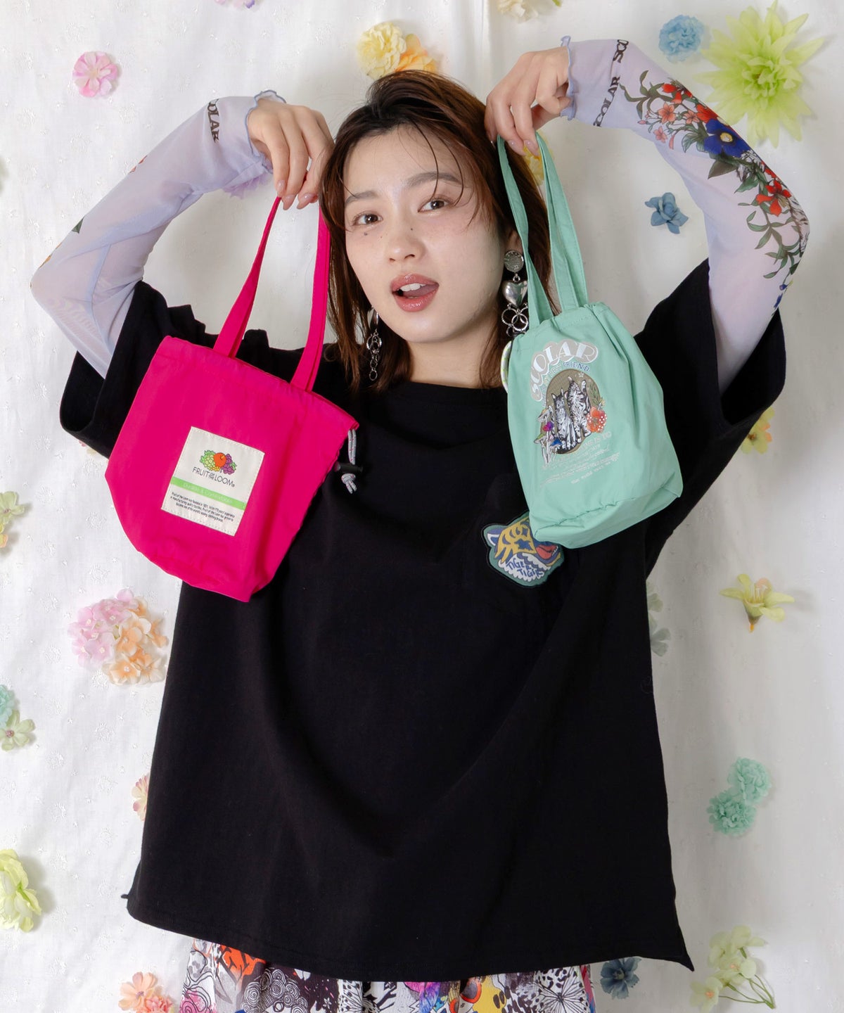 FRUIT OF THE LOOM×ScoLarコラボ ナイロンミニバッグ-1